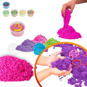 Areia Mágica Sensorial Colorida Para Modelar 60G Com 1 Forma/Molde Para Modelar | Massinha Brinquedos Massinha