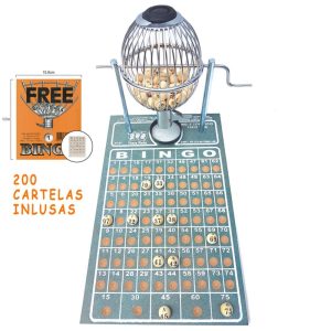 Bingo Globo Cromado N1 Completo C/ 200 Cartelas | Jogos Brinquedos Jogos