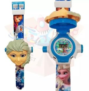 Brinquedo Relógio Infantil Frozen Com Projetor De Imagem | Relógio Brinquedos Relógio