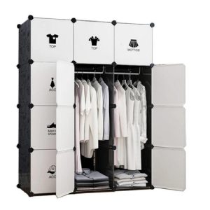 Guarda Roupa Armario Modular Cabideiro Arara 12 Portas Prateleira Organizador Brinquedos Roupeiro | Organizador de Brinquedos Brinquedos Organizador de Brinquedos