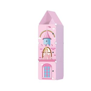 Guarda Roupa Castelo Infantil Armario Organizador De Brinquedos Sapateira Com Prateleiras Rosa | Organizador de Brinquedos Brinquedos Organizador de Brinquedos