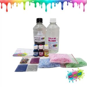 Kit Para Fazer Clear Slime Slime Transparente Pérolas Isopor Corantes | Slime e Amoeba Brinquedos Slime e Amoeba