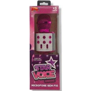 Microfone Infantil Karaoke Bluetooth Star Voice | Instrumento Musical Brinquedos Instrumento Musical