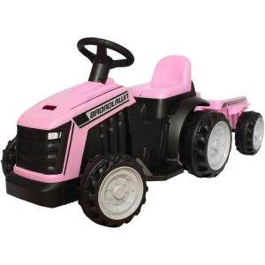 Mini Carro Carrinho Trator Elétrico Infantil Passeio Com Pedal E Controle Criança Menina Rosa | Mini Veículos Brinquedos Mini Veículos