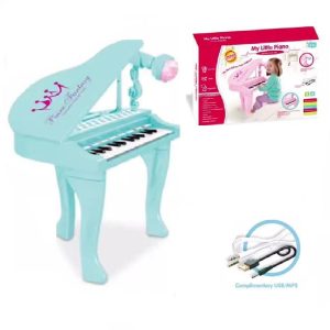 Piano Infantil Teclado Eletrônico Sinfonia Microfone Karaoke Luzes Mp3 Musical | Instrumento Musical Brinquedos Instrumento Musical