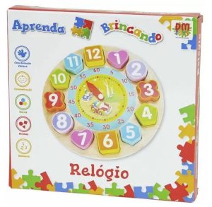 Relógio Didático Aprenda Brincando Dmt5736- | Relógio Brinquedos Relógio