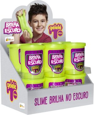 Slime Gelele Meleca Divertida Brilha No Escuro Neon Kit C/6 | Slime e Amoeba Brinquedos Slime e Amoeba