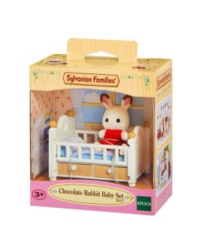 Sylvanian Families Bebe Coelho Chocolate E Cama 5017 | Colecionáveis Brinquedos Colecionáveis