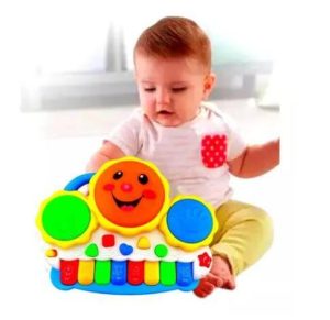 Teclado Infantil Bebe Musical Sons Animais E Luzes Reforçado | Instrumento Musical Brinquedos Instrumento Musical