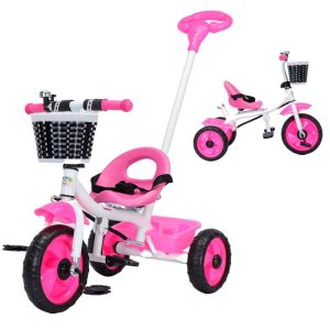 Triciclo Infantil Com Empurrador Crianças 3 Rodas Pedal Passeio Flex 30Kg – Baby Style | Mini Veículos Brinquedos Mini Veículos