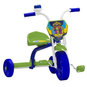 Triciclo Velocípede Para Meninos Top Boys Azul E Verde Roda Pp | Mini Veículos Brinquedos Mini Veículos