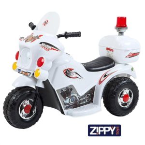 Mini Moto Elétrica Infantil 6V Com Baú Som Sirene De Polícia | Mini Veículos Brinquedos Mini Veículos