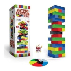 Jogo Torre Caiu Perdeu Colorido 45 Peças Pais E Filhos Gala | Jogos Brinquedos Jogos