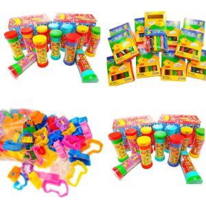 Kit 30 Massinha Modelar + 60 Cortador + 30 Bolha Sabão – Coreles | Massinha Brinquedos Massinha