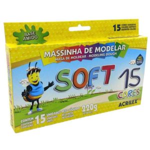 Massinha De Modelar Soft 15 Cores | Massinha Brinquedos Massinha