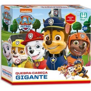 Quebra Cabeça Gigante Patrulha Canina Jogo Madeira Nig | Quebra-Cabeça Brinquedos Quebra-Cabeça