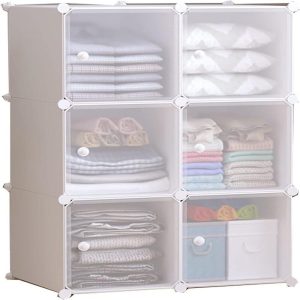 Guarda Roupa Completo 6 Portas Organizador Brinquedos Estante Decorativo Multiuso | Organizador de Brinquedos Brinquedos Organizador de Brinquedos